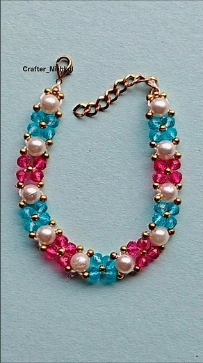 Only 5 Minutes 😱 DIY Pearl Bracelet | Super Easy & Beautiful! #diy #bracelet #craft #shorts #viral