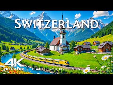 Switzerland 4K UHD 🇨🇭 | Alpine Peaks, Turquoise Lakes & Beautiful Hidden Villages | Nature Serenity