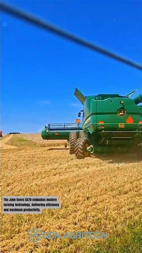 John Deere S670 Wheat Harvest — Power in the Golden Fields #agritech