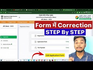 Step By Step Correction🔥| JEE Main 2025 Correction Window | How to Edit JEE Mains Application Form