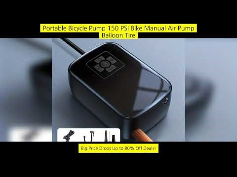 Portable Bicycle Pump 150 Psi Bike Manual Air Pump Balloon Tire Inflator