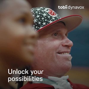 The NEW I-Series eye tracking communication device helps Jeff continue to coach basketball after ALS diagnosis. His favorite feature - the innovative Partner Window - allows for more natural conversations with players & parents. | Tobii Dynavox