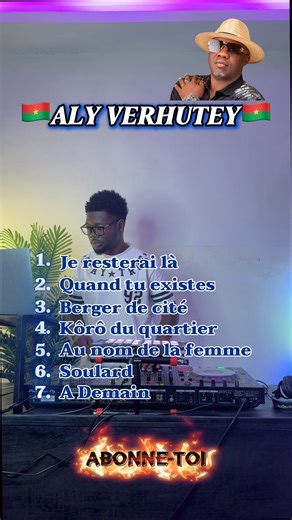 🇧🇫✨ ALY VERHUTEY ✨🇧🇫 Aly Minoungou, plus connu sous le nom de Aly Verhutey, est une grande voix de la musique africaine. Né à Aboisso en Côte d’Ivoire, mais originaire du Burkina Faso (province du Boulgou), il débute sa carrière en 1992 comme animateur radio à Radio Paix Sanwi. En 1997, il se lance dans la chanson et enregistre son premier album sous l’influence de Vatta Mombassa et Dumba Culture. Avec la crise ivoirienne du début des années 2000, il s’installe au Burkina Faso où il sort son