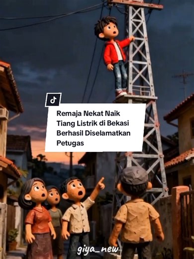 Warga Jatiasih, Kota Bekasi dikejutkan oleh aksi seorang remaja yang terlihat berada di atas tiang listrik tegangan tinggi pada dini hari, Jumat 13 Maret 2026 sekitar pukul 04.26 WIB. Kejadian ini membuat warga panik dan segera menghubungi petugas untuk meminta bantuan. Menurut informasi yang beredar, remaja tersebut diduga mengalami tekanan emosional setelah putus hubungan dengan pacarnya. Aksi tersebut sempat direkam warga dan videonya dengan cepat menyebar di media sosial. Petugas Dinas Pemad