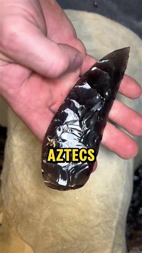 Obsidian Knife Making Process #obsidian #knapping #handmade