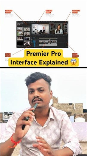 Premiere Pro Interface Explained in 30 Sec 😱| Premiere Pro Tutorials for Beginners #editing #shorts