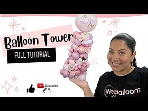 DIY Organic Balloon Tower - Balloon Tutorial - Balloon Column - DYI Ballon Stand