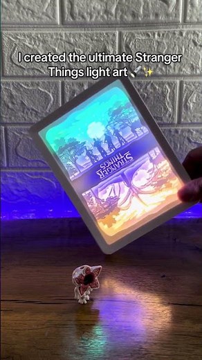 Your space needs this Stranger Things vibe. This premium LED shadow box will make your room look rad