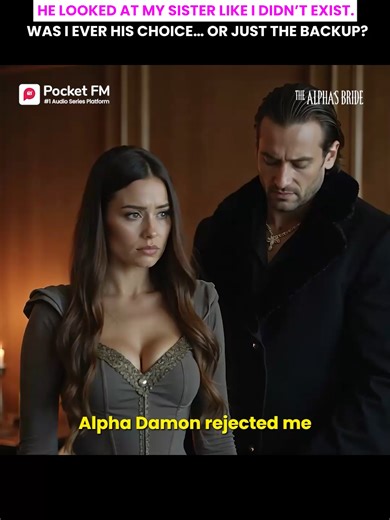 He looked at her like I never existed., Was I ever his choice… or just the backup? Hear the full story on Pocket FM 📲 #AlphaBride #werewolf #romance #drama #fantasy #PocketFM