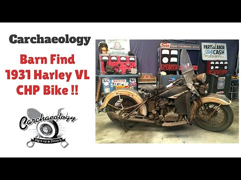 Carchaeology: Barn Find 1931 Harley Davidson VL California Highway Patrol Bike