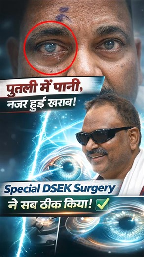 Rahil Chaudhary | DSEK Corneal Transplant Surgery से नज़र हुई ठीक! In this video, we share the recovery journey of Mr. Vinod Kumar, a government employee... | Instagram