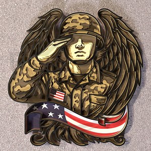 Patriotic Soldier Salute Laser Cut File, Military Veteran Decor (digital Download) - Etsy Australia