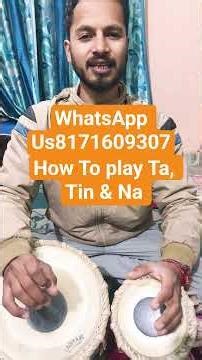 How To Play Clear Ta, Tin &Na Bol Tabla lesson01 #tabla #tablalesson