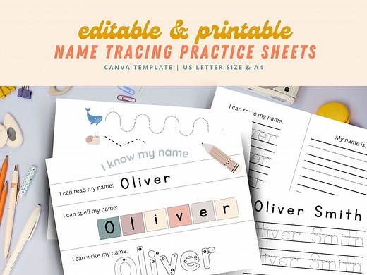 I Can Write My Name Worksheet | Editable Custom Name Tracing Sheet | Personalized Name Tracing Page | Handwriting Practice | Trace My Name - Etsy