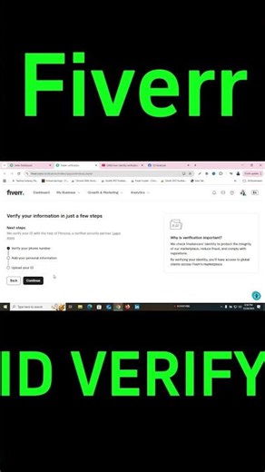 how to verify Fiverr account step by step. #fiverr #tutorial #shortsviral Freelancer Taslima