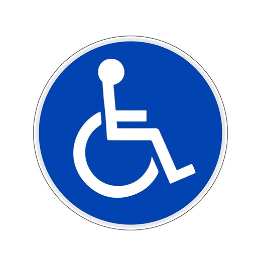 Handicap Parking Symbol Round Disabled Vinyl Sticker Printed Vinyl Decal Label - Etsy