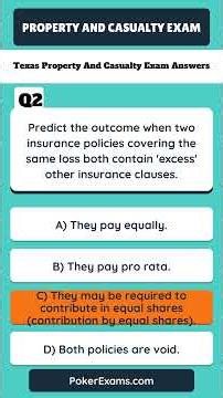 Texas Property And Casualty Exam Answers