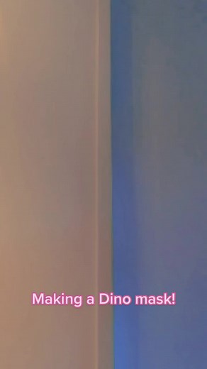 Making a Dino mask!😄 but idk how to decorate it any ideas? #puppetdragon #dragonpuppet #paperdragon #paperdragonpuppet #dinomask