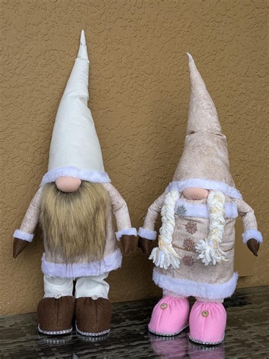 Handmade Cotton Gnome Decor – Braided Yarn Accents, Shelf Sitter - Etsy