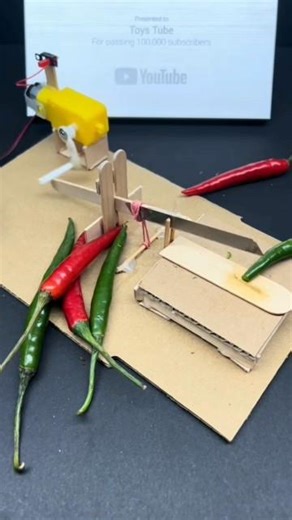 Mini Chili Blade Cutter ⚡ | DC Motor Cutting Machine DIY #Shorts #chopping #experiment #dcmotor #diy