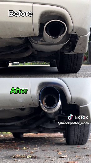 New mufflers!! #exhaust #limmy #chrome #muffler #subaru #legacygt #cartok #fyp