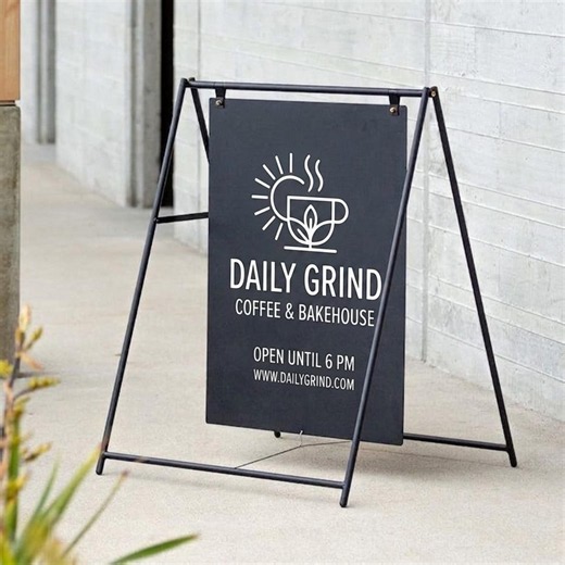 Custom Outdoor a Frame Hanging Metal Sidewalk Sign, Business Storefront Sign, Double Sided Metal Yard Sign, Shop Sign, Weatherproof Signage - Etsy