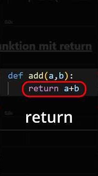 Was bedeutet return und wo der Unterschied zum print ist. 😁