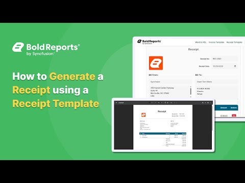 How to Generate a Receipt Using a Receipt Template | Bold Reports