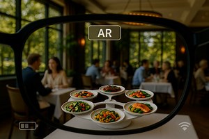 AR Restaurant Menu System by Drip Cannon for AR Glasses, Smart Phones, and Tablets.