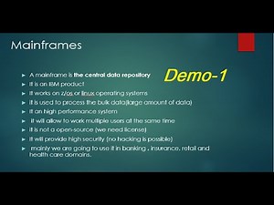 Session-1 - Demo | Mainframes Cobol JCL DB2 Demo-1 || ‪@vitechtalks6017‬ || Mainframes || Batch-5