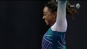 Simone Biles became the first gymnast to land a double-double, triple-double