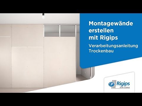 Erstellung/Aufbau von Montagewänden (Trennwand) - Rigips Verarbeitungsanleitung Trockenbau
