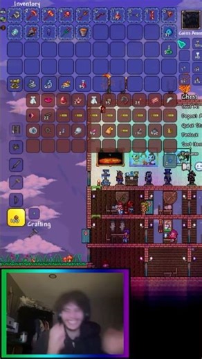 Funny Terraria clip eating cereal like and comment best way to get cold whip and spider armor