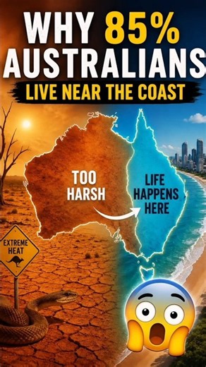 Why 85% of Australians Live Near the Coast 🇦🇺 | Geography Explained #shorts #australia