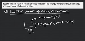 describe latent heat of fusion and vaporization( as energy tran... | Filo
