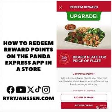 How to redeem reward points on the Panda Express app in a store