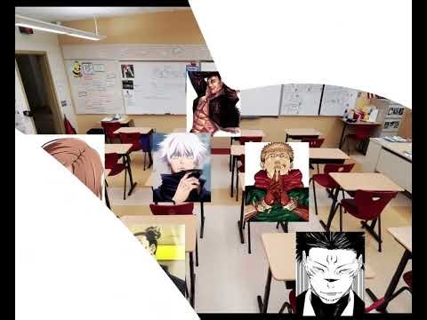 Jjk characters going to school I think nansmi went to the wrong class