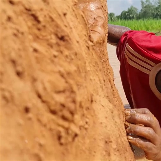 Big Fish Caught in Mud Hole | Unbelievable Fishing Technique