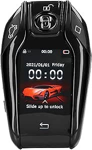 Diydeg 4-Button Smart Car Key with LCD, Keyless Entry, Anti Theft, Universal Fit for Car, Black