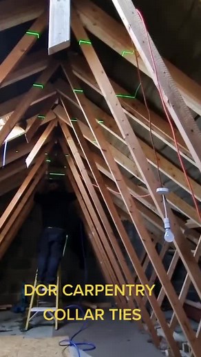 Collar ties install #irishhome #carpenter #irishbuilders #homeimprovement #atticconversion #construction #irish