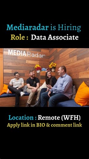 data analyst jobs on Instagram: "📌Full Details & Apply Link: Link in bio or comment Link MediaRadar is Hiring Role: Data Associate Salary: Rs. 3 – 5.8 LPA (via Glassdoor) Qualifications: Any Graduate Location: Remote (WFH) Closing date: ASAP (Before the link Expires) Forward 2 friends Like for more job opportunities All the best 👍👍 #dataanaalyst_jobs #associates #data #hiring #jobvacancy"