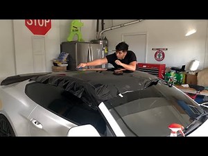 HOW TO VINYL WRAP THE ROOF ON YOUR MUSTANG! (3M 2080 GLOSS BLACK)