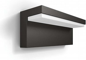 Philips Bustan LED Outdoor Wandleuchte (9 W), wetterfeste Außenleuchte mit warmweißer, dimmbarer LED Beleuchtung, anthrazit