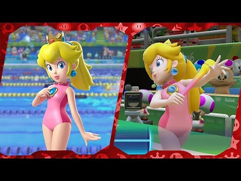 All 17 Events (Peach gameplay) | Mario and Sonic at the Rio 2016 Olympic Games for Wii U ᴴᴰ