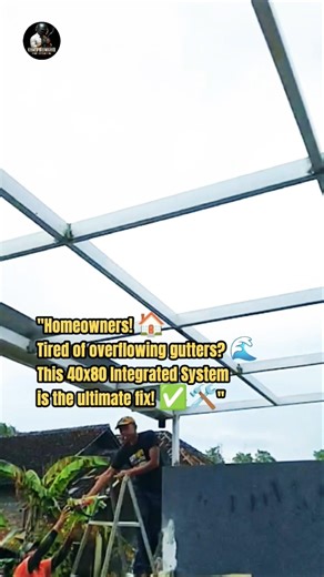 How to Install a Perfect Canopy Gutter! 🛠️🌧️#modernhome #steelwork #homerenovation #talangair