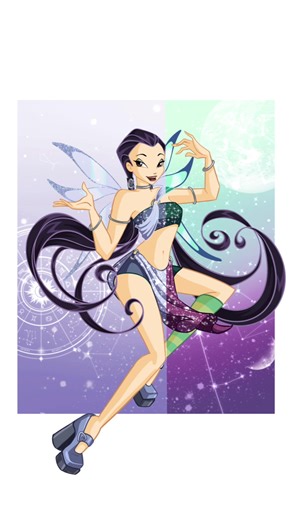 Hay Lin (WITCH) in the style of winx! What do we think? Do you prefer her drawn in the WITCH's iconic palette (💜💚) or in the Winx-style single colors based on their powers (🩶🤍)? #winx #winxclub #disneyfanart #witchcomics #artchallenge