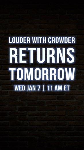 You know the drill. Louder with Crowder is back TOMORROW at 11 AM ET, live on Rumble. See you there. | Steven Crowder