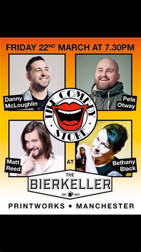 This weekend in Manchester! www.thecomedystore.co.uk | The Comedy Store UK
