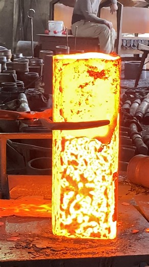 12K views · 160 reactions | Forging Hot Steel Blocks – Extreme Worker Life in 2025 #forging #punchpress #machine #blacksmith | TIM inside the factory | Facebook
