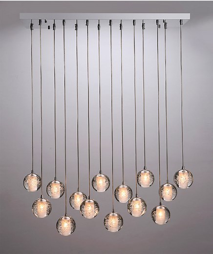 Crystal bubbles ball chandelier modern hanging glass pendant lights for staircase